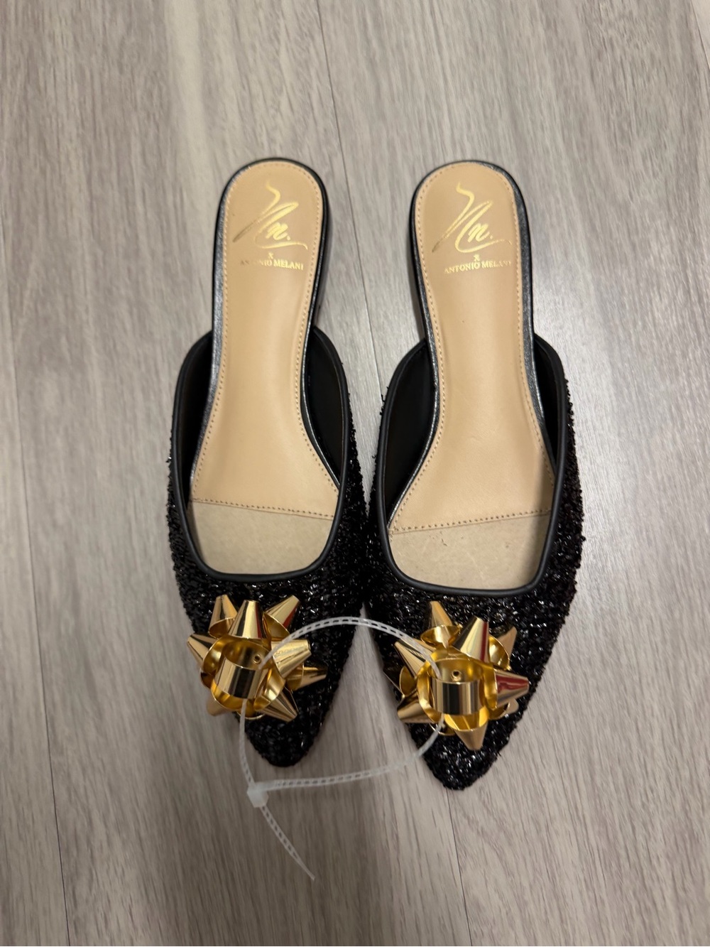 NWT Antonio Melani x The Nat Note Estrella Ornamented Bow Dress Mules Size 7M - Picture 8 of 13